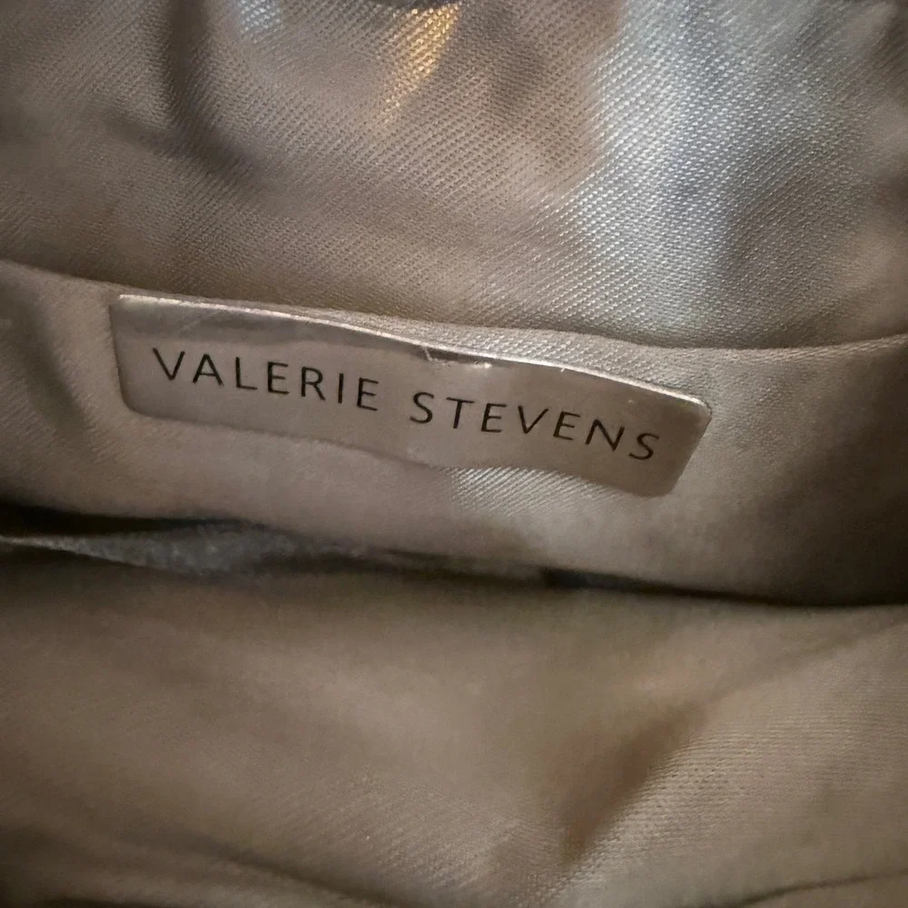 Valerie Stevens Silver‎ Metal Mesh Crossbody Evening Bag with Mirror
